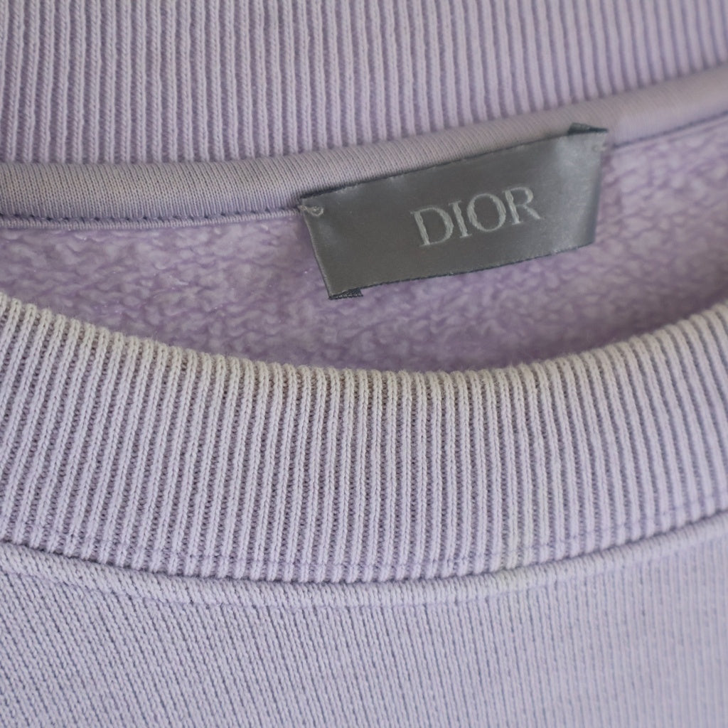 Christian Dior(クリスチャンディオール) 21AW ×KENNY SCHARF ケニー シャーフ クルーネック 半袖 プルオーバー スウェット トレーナー ホワイト/パープル 193J648A0687