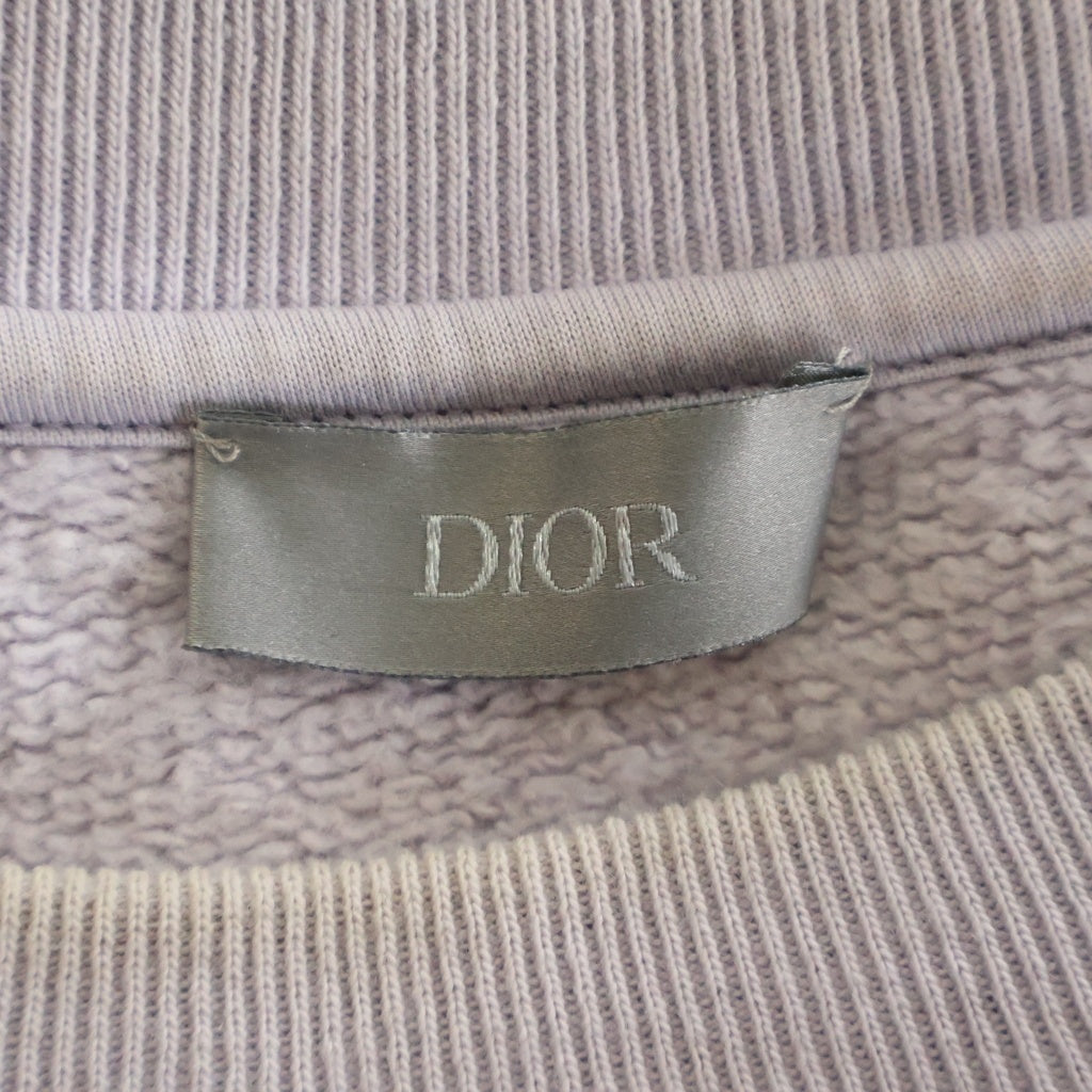 Christian Dior(クリスチャンディオール) 21AW ×KENNY SCHARF ケニー シャーフ クルーネック 半袖 プルオーバー スウェット トレーナー ホワイト/パープル 193J648A0687