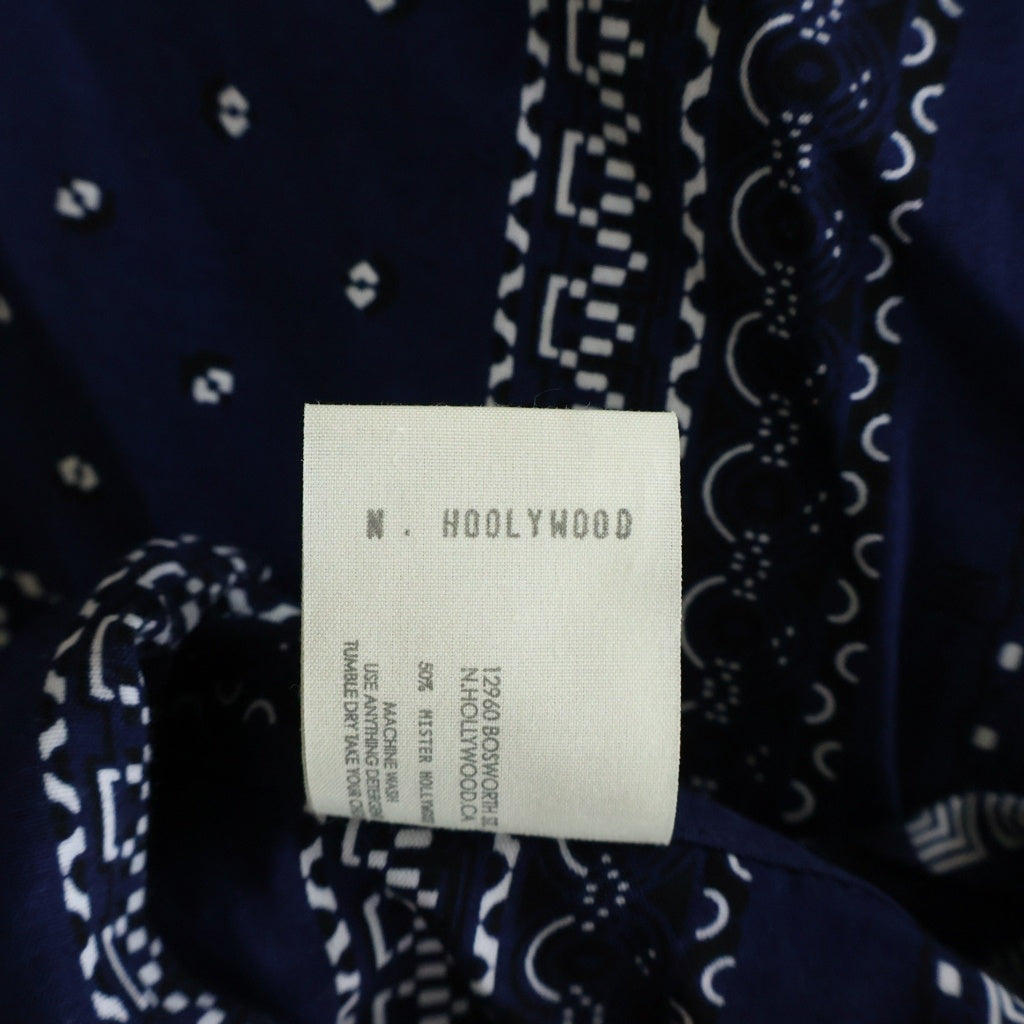 N.HOOLYWOOD(エヌハリウッド) 22AW GEOMETRIC PATTERN OPEN COLLAR LONG SLEEVE SHIRT ジオメトリック パターン オープンカラー ロングスリーブシャツ 長袖シャツ 1223-SH02-003