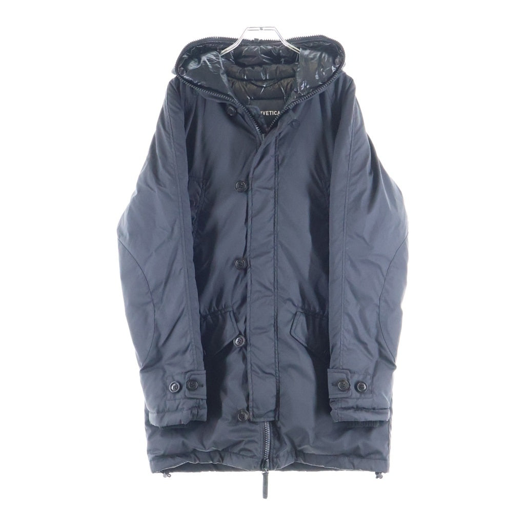DUVETICA(デュベティカ) 19AW GERAINT ジェライント N3-B フルジップ フーデッド ミドル丈 ダウンジャケット ブラック 192-U8115920N00-12030