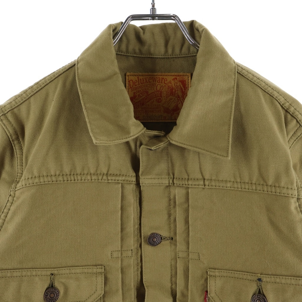 DELUXEWARE(デラックスウエア) 19AW 2ND COLOR JACKET セカンド カラー デニム トラッカージャケット Gジャン イエロー DX402WT