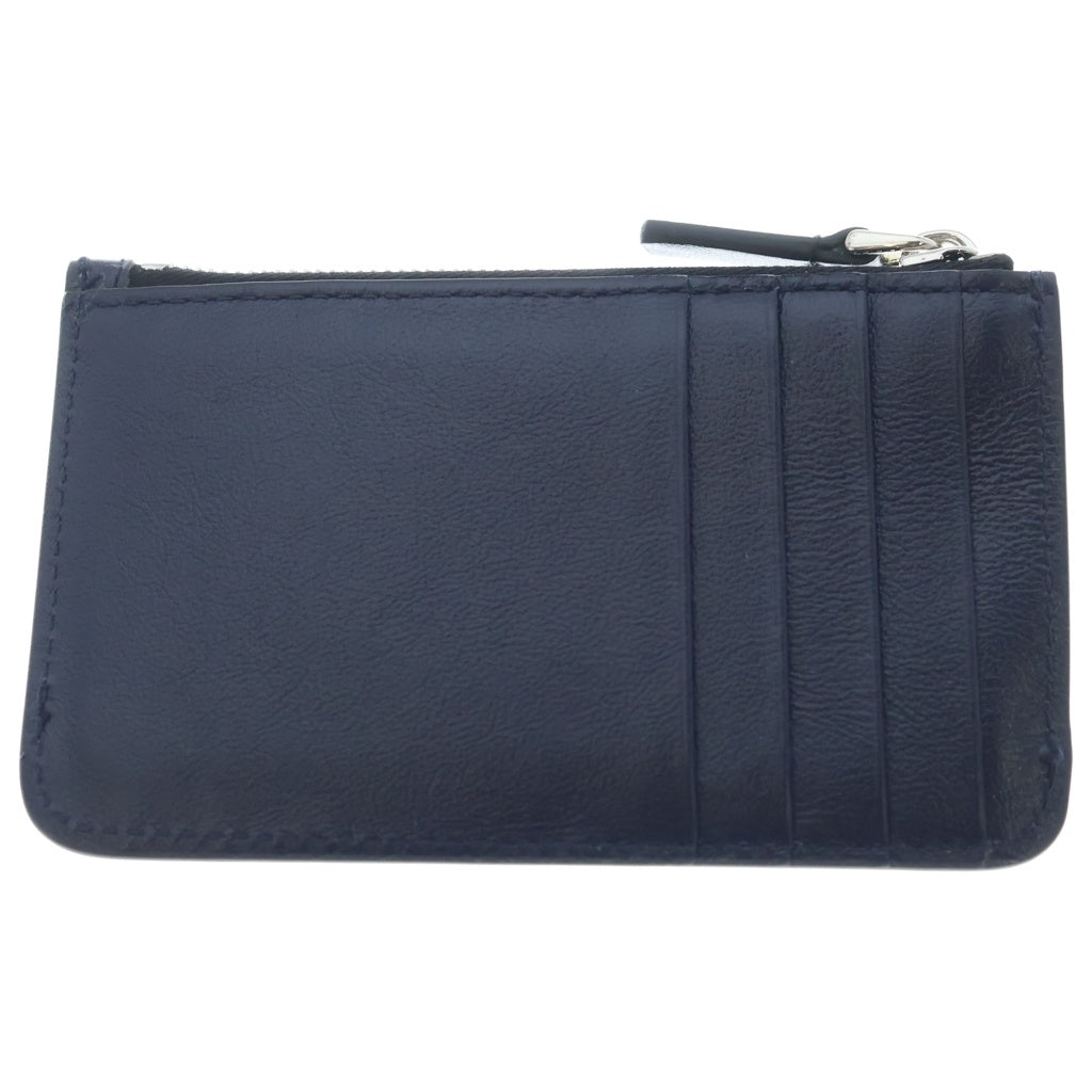 MARNI(マルニ) ZIPPED WALLET レザー 切り替え ミニウォレット フラグメントケース ブラック/ネイビー PFMI0053U0