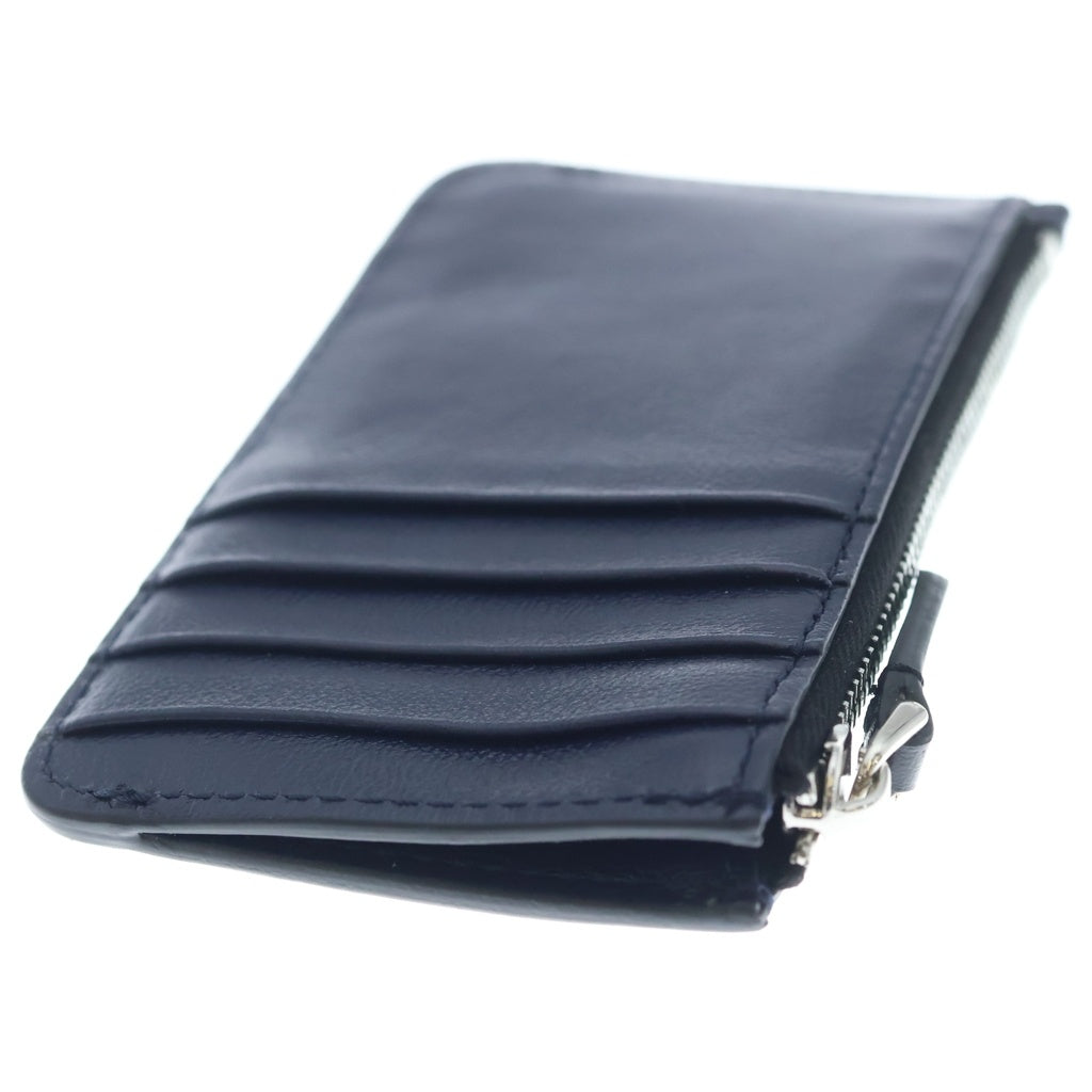 MARNI(マルニ) ZIPPED WALLET レザー 切り替え ミニウォレット フラグメントケース ブラック/ネイビー PFMI0053U0
