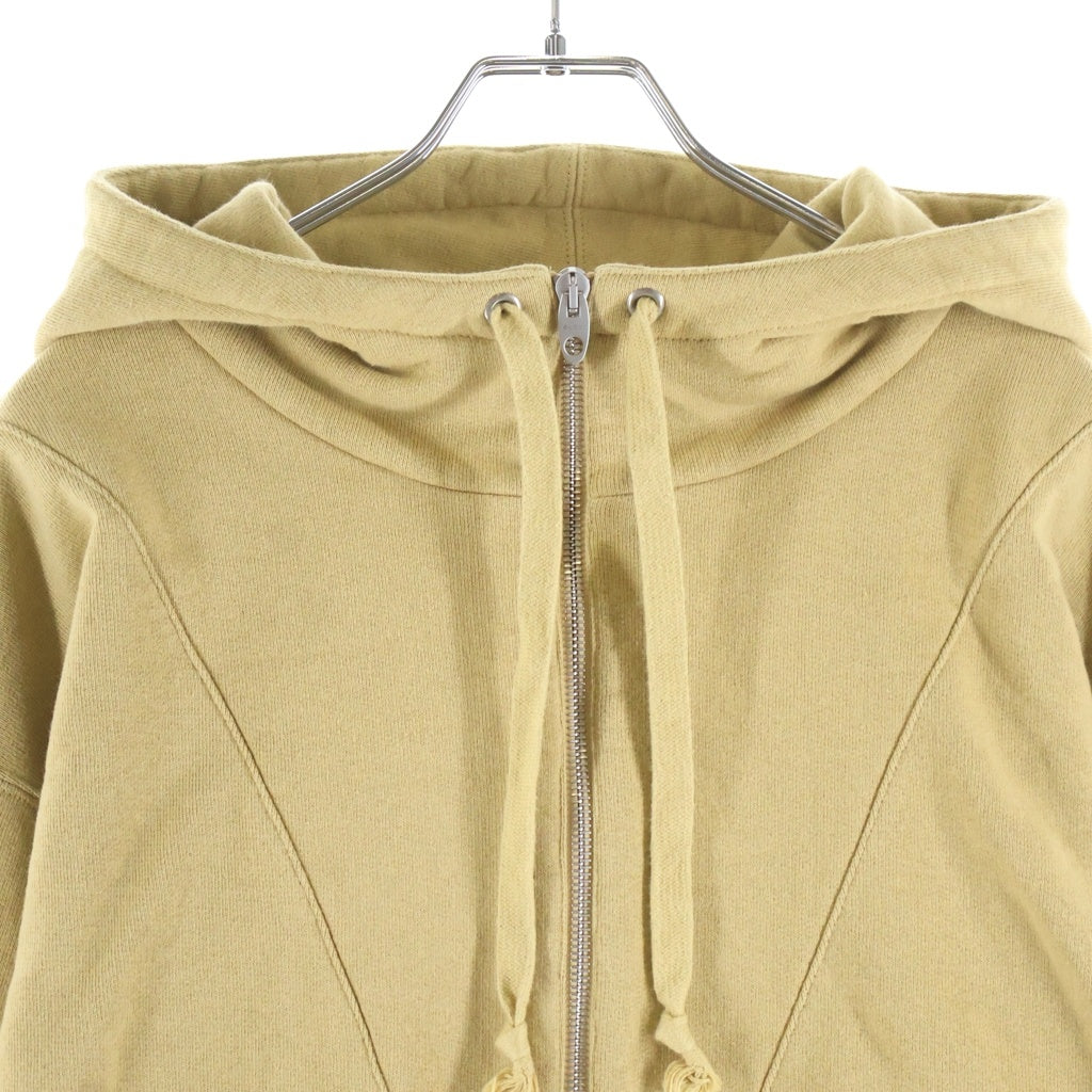 GUCCI(グッチ) ロゴプリント ハーフジップ プルオーバー スウェットパーカー フーディー イエロー 627079 XJCOH
