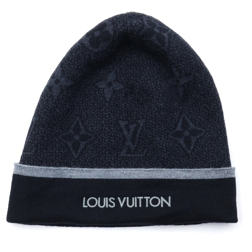 LOUIS VUITTON(ルイヴィトン) ビーニー マイ・モノグラム・エクリプス ウール ニット帽 キャップ 帽子 ブラック MY1221 M73469
