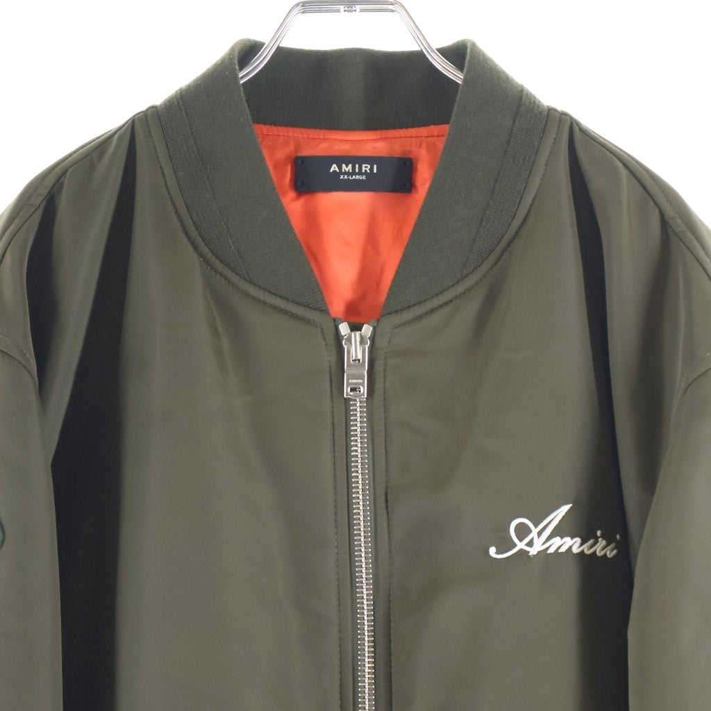 AMIRI(アミリ) BONES BOMBER JACKET スリーブボーン ミリタリー ボンバージャケット MA1 カーキ