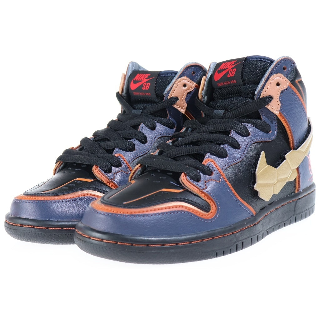 NIKE SB(ナイキエスビー) ×GUNDAM UNICORN DUNK HIGH PRO QS BANSHEE ガンダムユニコーン ダンク プロ バンシィ ハイカットスニーカー レディース ネイビー/ブラック/ゴールド US6/24cm DH7717-400