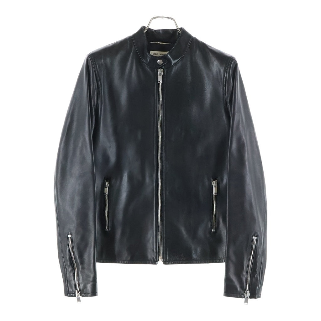 SAINT LAURENT PARIS(サンローランパリ) KEITH SINGLE RIDERS JACKET ラムスキン キース シングルライダース レザージャケット ブラック 362239 Y5YA1