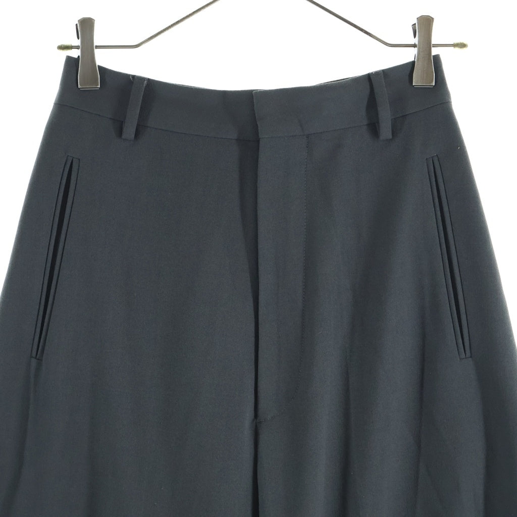MM6 Maison Margiela(エムエムシックスメゾンマルジェラ) 24SS LIGHT STRETCH GABARDINE TROUSERS ライト ストレッチ ギャバジン トラウザーズ サイドライン ワイドパンツ レディース グレー S62KB0206