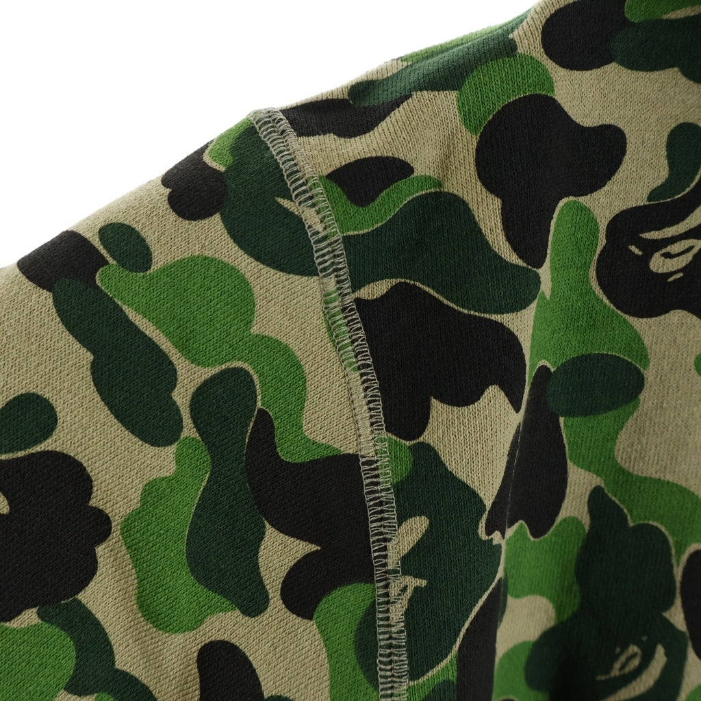 A BATHING APE(アベイシングエイプ) 18SS ×UNDEFEATED ABC COLLEGE PULLOVER HOODIE アンディフィーテッド ABCカモ フロントカレッジロゴ プルオーバースウェットパーカー グリーン 1E23114908