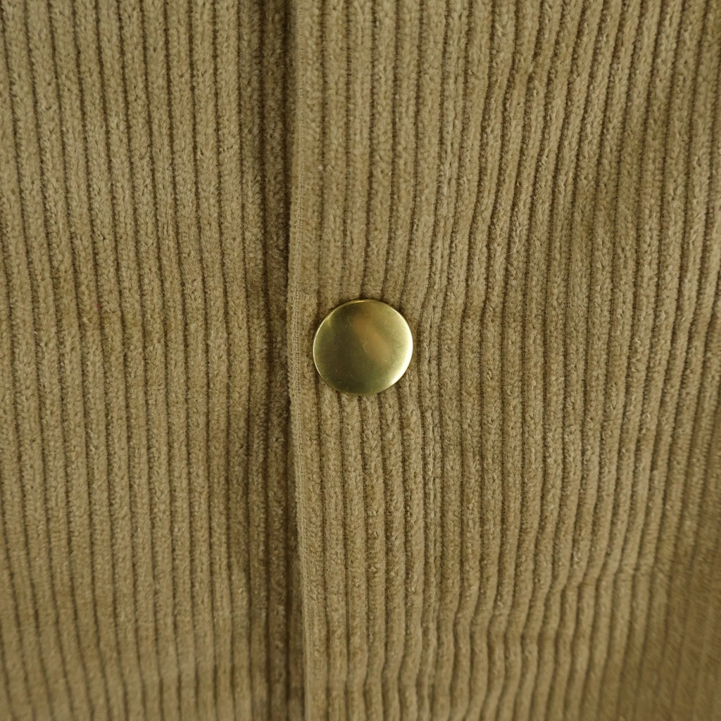 SAPEur(サプール) 24SS CORDUROY TRACK COACH JACKET コーデュロイ 胸ロゴ刺繍 トラックコーチジャケット ブラウン/ホワイト A0023-485