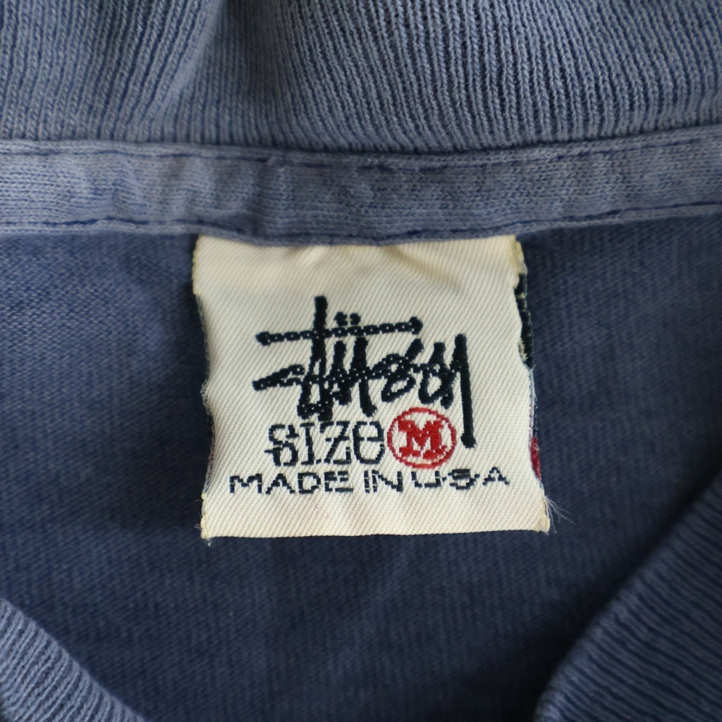 STUSSY(ステューシー) 90S VINTAGE OLD COPYRIGHT TEE ヴィンテージ USA製 白タグ コピーライト フロントプリント クルーネックTシャツ 半袖 カットソー ネイビー