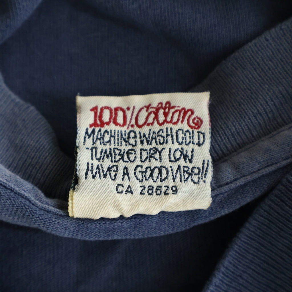STUSSY(ステューシー) 90S VINTAGE OLD COPYRIGHT TEE ヴィンテージ USA製 白タグ コピーライト フロントプリント クルーネックTシャツ 半袖 カットソー ネイビー