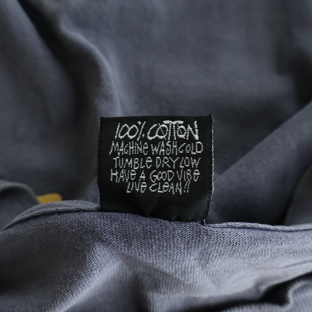STUSSY(ステューシー) 80S VINTAGE OLD LIKE BUTTA TEE ヴィンテージ USA製 黒タグ ライクブッタ 両面プリント クルーネックTシャツ 半袖 カットソー ネイビー