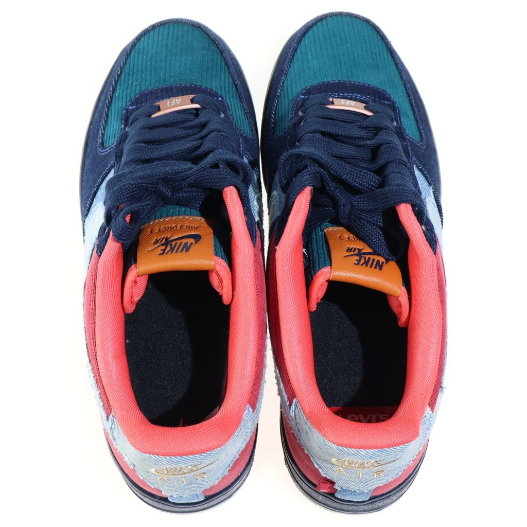 NIKE(ナイキ) NIKE BY YOU ×LEVI'S AIR FORCE 1 LOW DENIM ナイキバイユー リーバイス エアフォースワン ローカットスニーカー ブルー US10/28cm CI5766-994