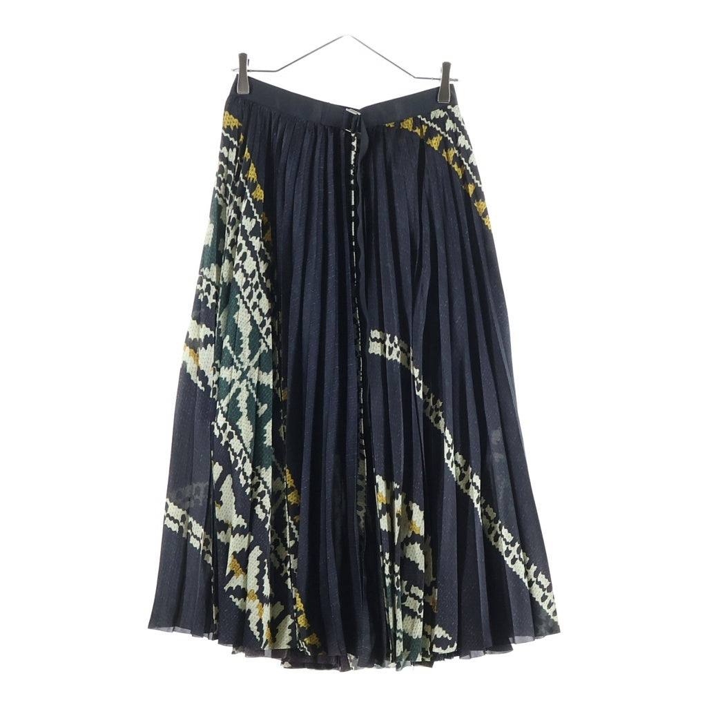Sacai(サカイ) Pattern Knit Print Skirt ラップ 総柄 パターンニットプリント スカート レディース マルチ 24-07432