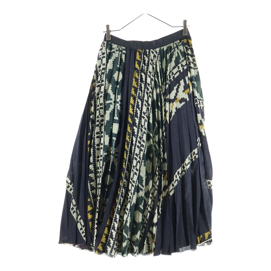 Sacai(サカイ) Pattern Knit Print Skirt ラップ 総柄 パターンニットプリント スカート レディース マルチ 24-07432
