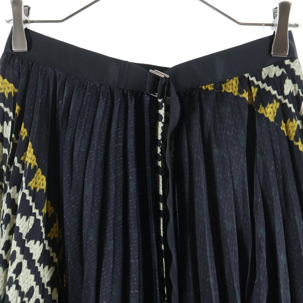 Sacai(サカイ) Pattern Knit Print Skirt ラップ 総柄 パターンニットプリント スカート レディース マルチ 24-07432