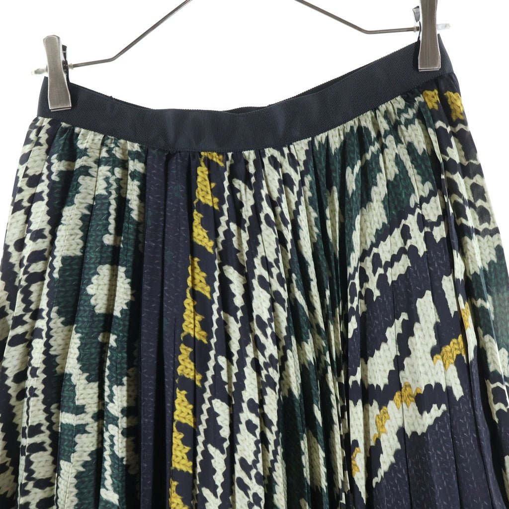 Sacai(サカイ) Pattern Knit Print Skirt ラップ 総柄 パターンニットプリント スカート レディース マルチ 24-07432