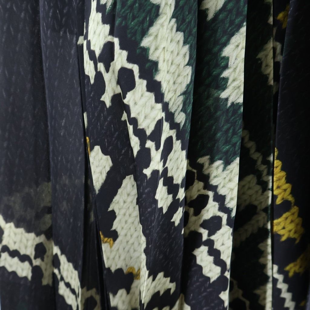 Sacai(サカイ) Pattern Knit Print Skirt ラップ 総柄 パターンニットプリント スカート レディース マルチ 24-07432