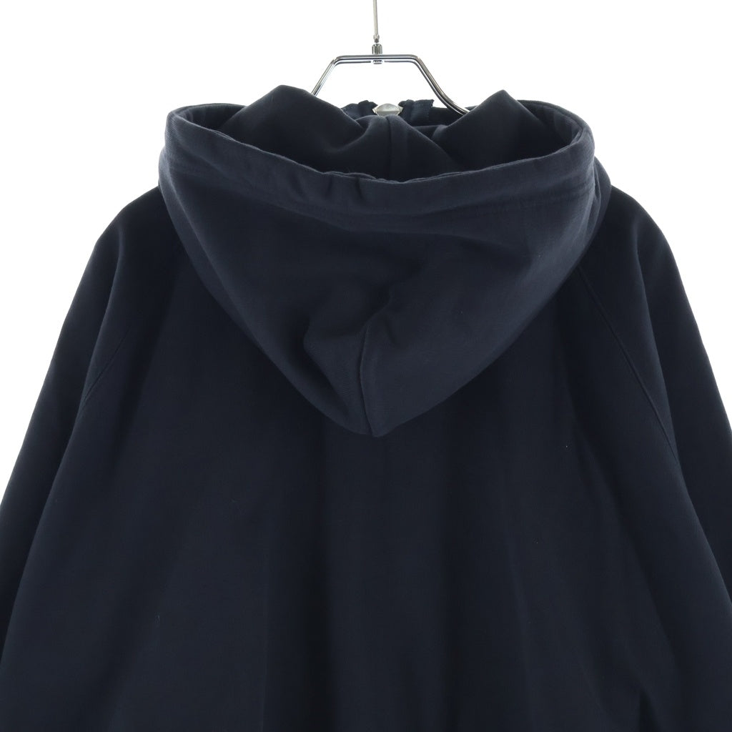 Sacai(サカイ) S Sweat Jersey Hoodie ショート丈 ジップアップフーディー パーカー レディース ブラック SCW-095
