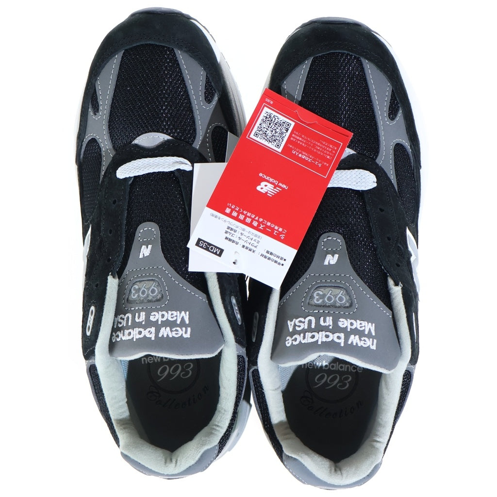 New Balance(ニューバランス) スウェードメッシュ ローカットスニーカー ブラック US8/26cm MR993BK