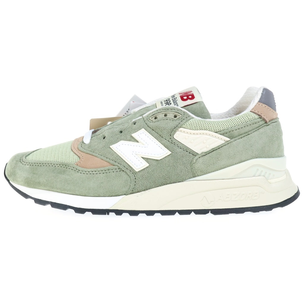 New Balance(ニューバランス) スウェードメッシュ ローカットスニーカー グリーン US8/26cm U998GT