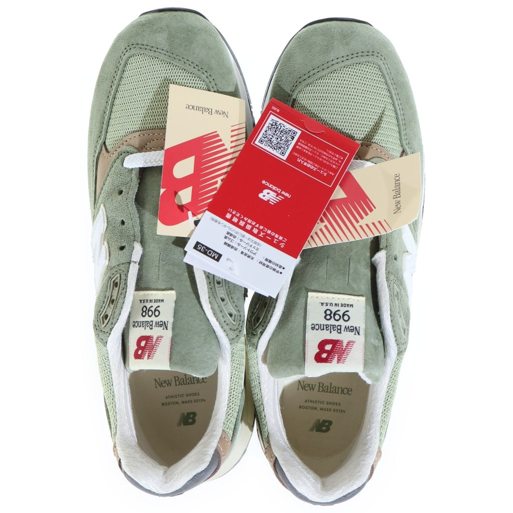 New Balance(ニューバランス) スウェードメッシュ ローカットスニーカー グリーン US8/26cm U998GT