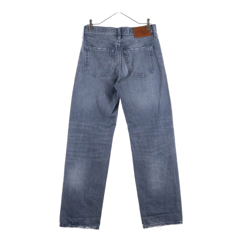 Calvin Klein(カルバンクライン) 90S STRAIGHT ロゴパッチ ジップフライ ストレートデニムパンツ インディゴ 4RF726G