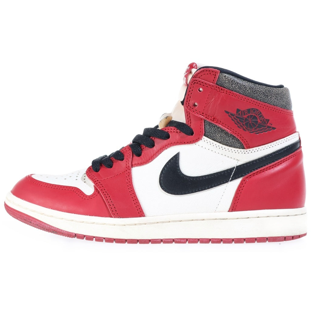 NIKE(ナイキ) AIR JORDAN HIGH OG LOST&FOUND エア ジョーダン 1 ロストアンドファウンド ハイカットスニーカー レッド/ブラック/ホワイト US9/27cm DZ5485-612
