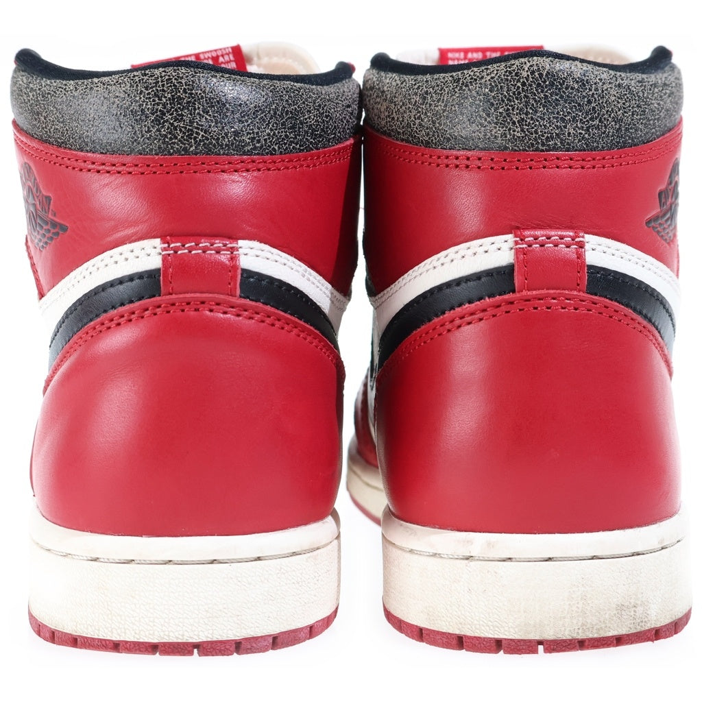 NIKE(ナイキ) AIR JORDAN HIGH OG LOST&FOUND エア ジョーダン 1 ロストアンドファウンド ハイカットスニーカー レッド/ブラック/ホワイト US9/27cm DZ5485-612