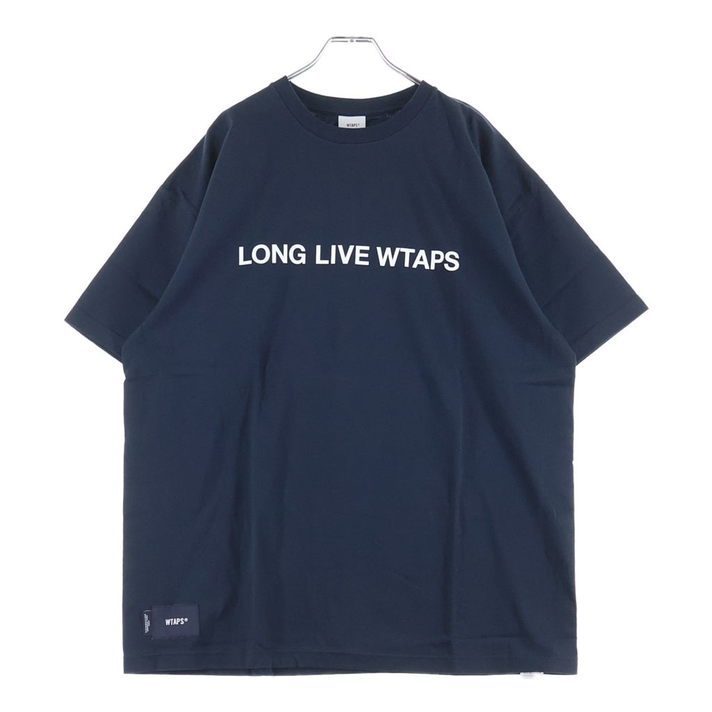 WTAPS(ダブルタップス) 25SS LLW SS / COTTON フロントロゴプリントTシャツ 半袖クルーネックカットソー ネイビー 251ATDT-STM02S
