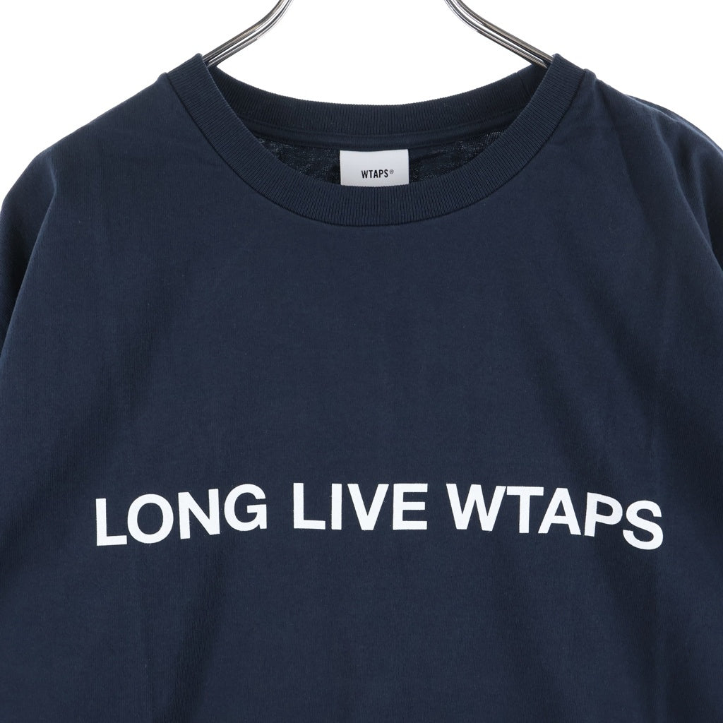 WTAPS(ダブルタップス) 25SS LLW SS / COTTON フロントロゴプリントTシャツ 半袖クルーネックカットソー ネイビー 251ATDT-STM02S