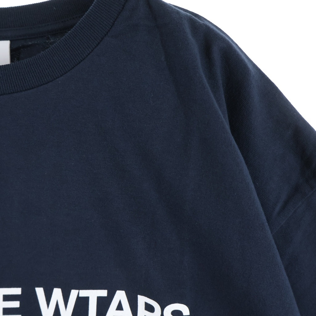 WTAPS(ダブルタップス) 25SS LLW SS / COTTON フロントロゴプリントTシャツ 半袖クルーネックカットソー ネイビー 251ATDT-STM02S