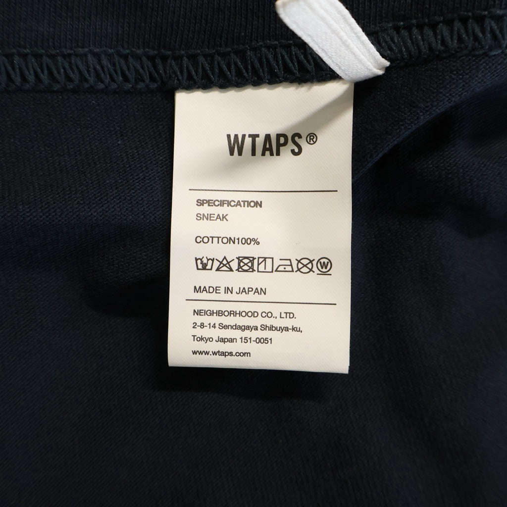 WTAPS(ダブルタップス) 25SS LLW SS / COTTON フロントロゴプリントTシャツ 半袖クルーネックカットソー ネイビー 251ATDT-STM02S