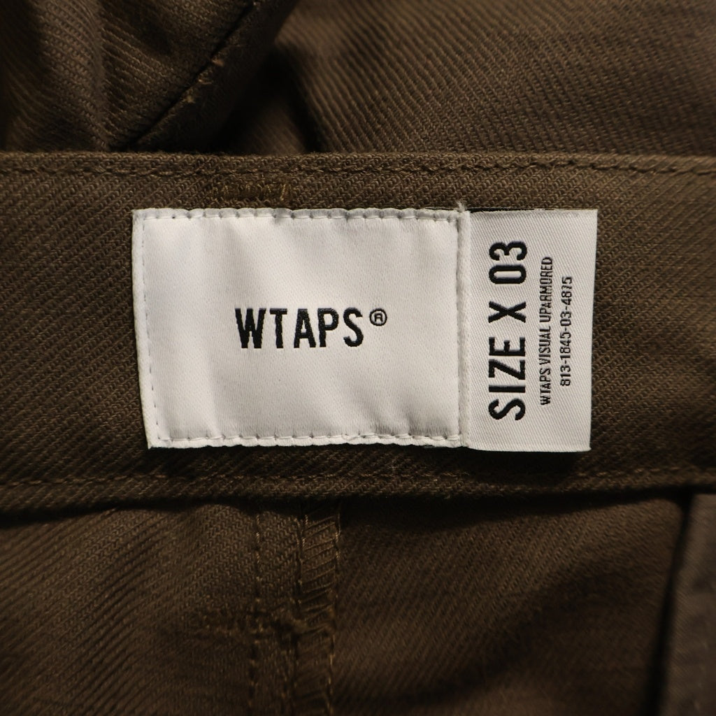WTAPS(ダブルタップス) 25SS WRKT2503 TROUSERS / COTTON. TWILL 2タック ワークトラウザー ストレートパンツ ブラウン 251CWDT-PTM10