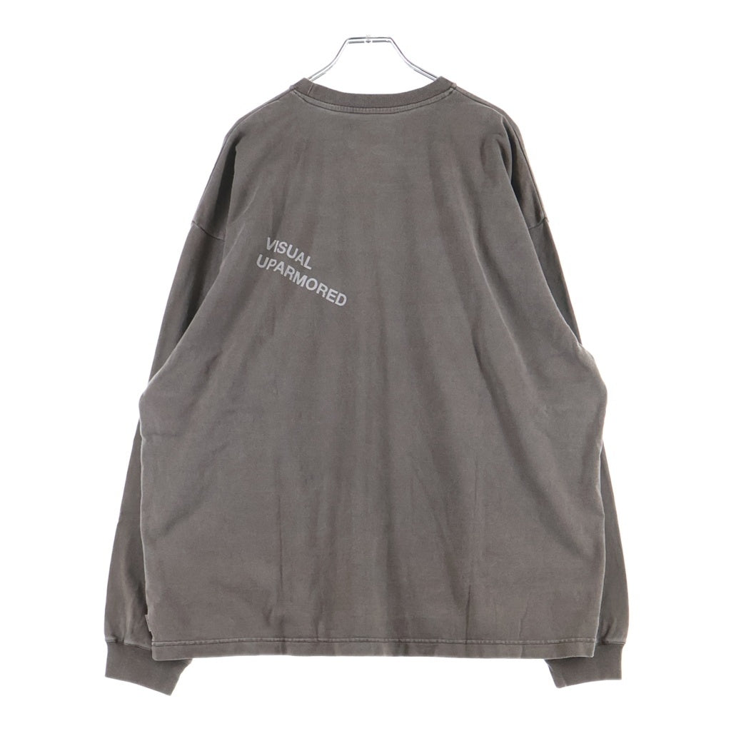 WTAPS(ダブルタップス) 26AW SIGN-OD LS / COTTON 顔料染め フロントロゴプリントTシャツ 長袖クルーネックカットソー ブラウン 262ATDT-CSM22