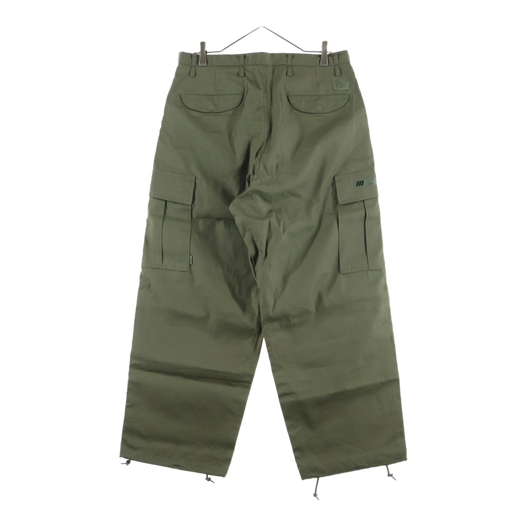 WTAPS(ダブルタップス) 26SS MILT0001 TROUSERS / COTTON. CNVS コットンキャンバス ドローストリング ファティーグトラウザー パンツ オリーブ 261WVDT-PTM02