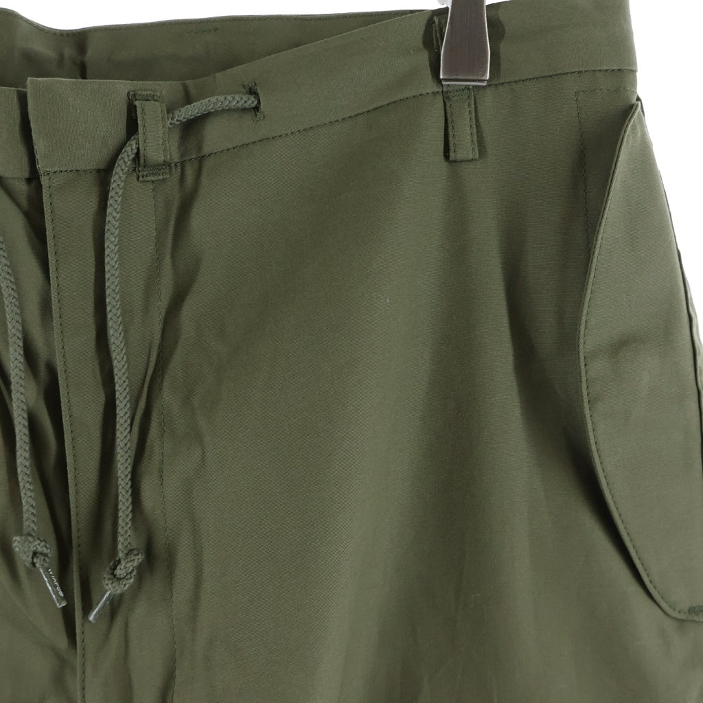 WTAPS(ダブルタップス) 26SS MILT0001 TROUSERS / COTTON. CNVS コットンキャンバス ドローストリング ファティーグトラウザー パンツ オリーブ 261WVDT-PTM02