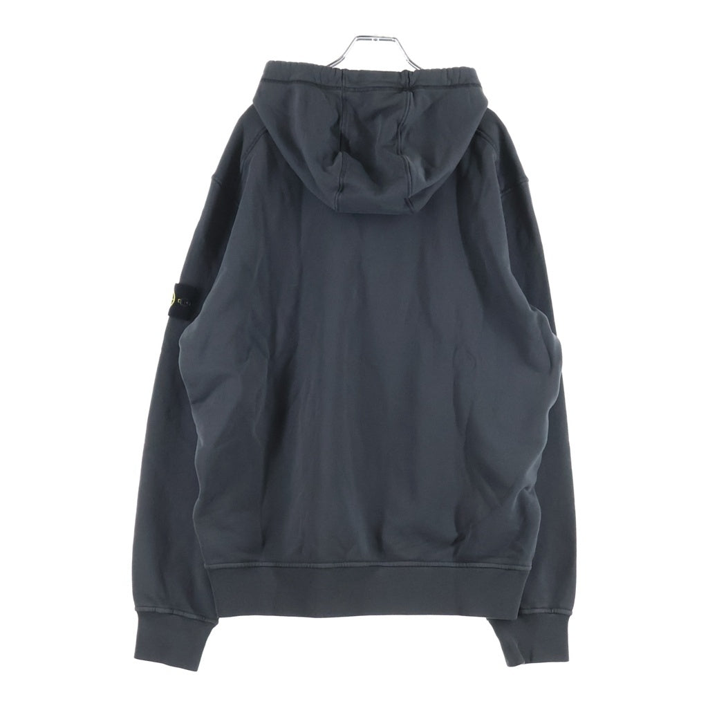 STONE ISLAND(ストーンアイランド) 25AW 袖ロゴワッペン ガーメントダイ プルオーバースウェットパーカー フーディー ブラック K2S156100062S0051
