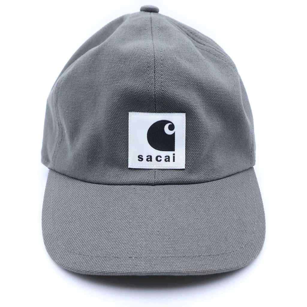 Sacai(サカイ) 24SS ×CARHARTT DUCK CAP カーハート フロントロゴ ダックキャップ 帽子 グレー 24-0728S