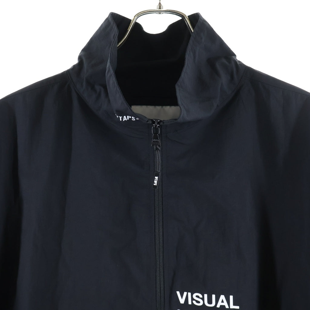 WTAPS(ダブルタップス) 25SS TRACK JACKET / NYLON. TUSSAH. PERTEX ナイロンタッサー ジップアップナイロンジャケット ブラック 251CWDT-JKM01