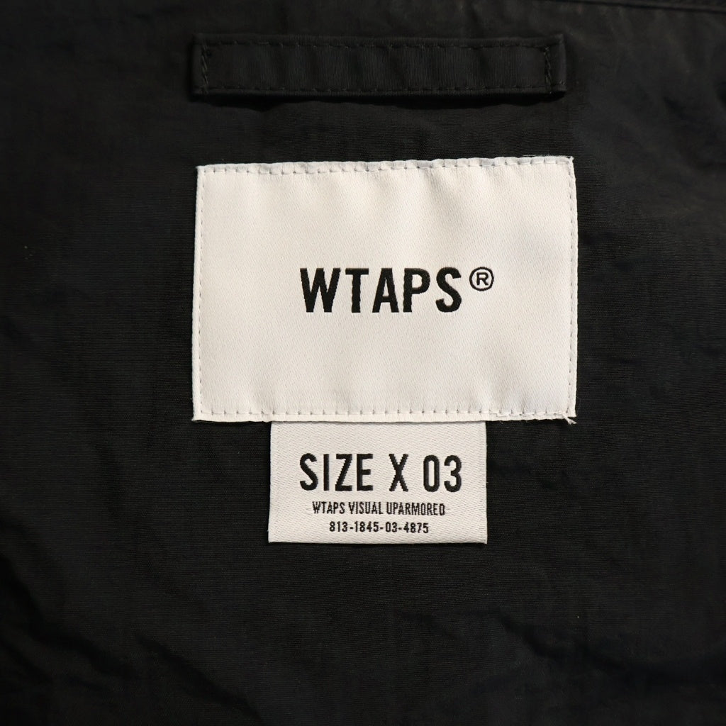 WTAPS(ダブルタップス) 25SS TRACK JACKET / NYLON. TUSSAH. PERTEX ナイロンタッサー ジップアップナイロンジャケット ブラック 251CWDT-JKM01