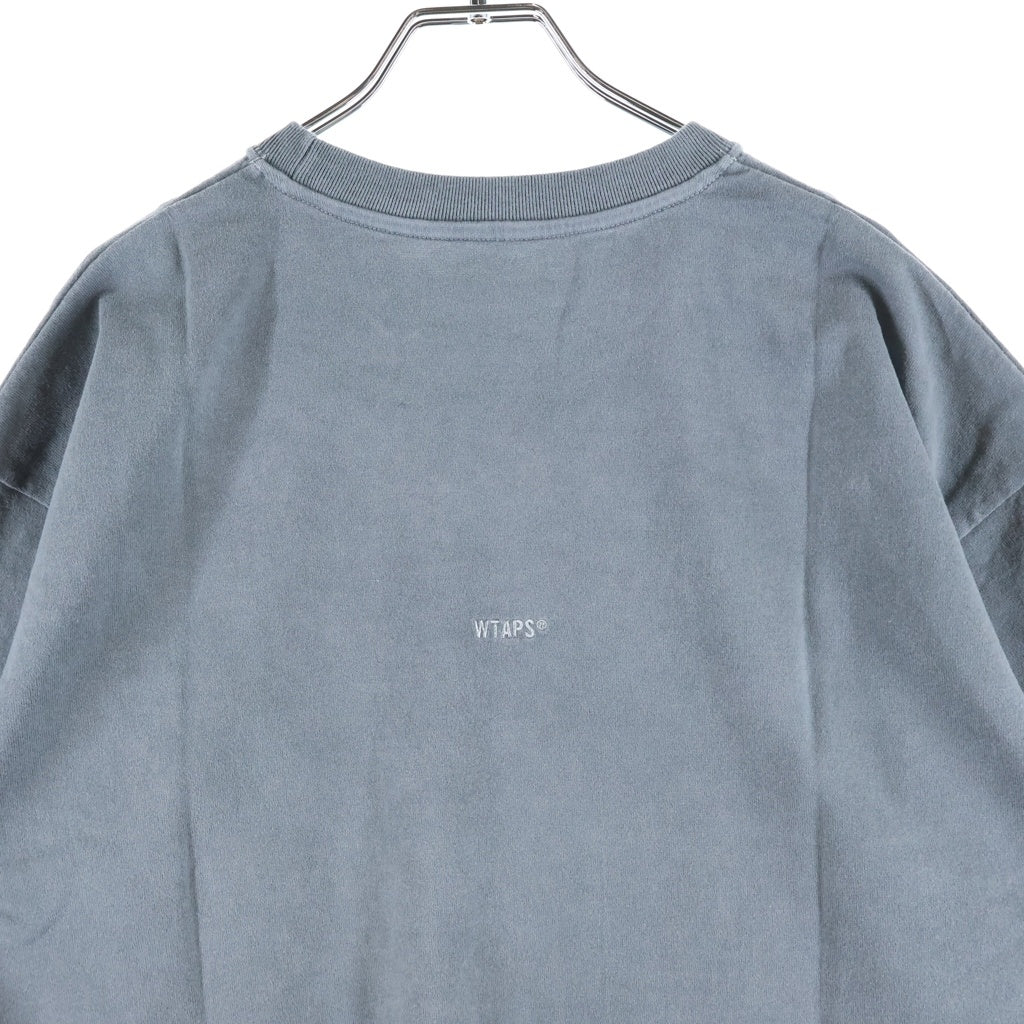 WTAPS(ダブルタップス) 26SS SIGN-OD SS / COTTON ピグメントダイ加工 コットンTシャツ 半袖クルーネックカットソー グレー 261ATDT-CSM19