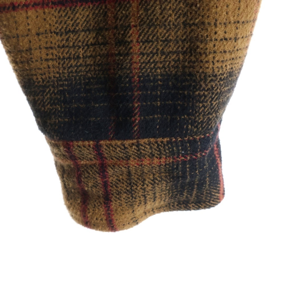 SUPREME(シュプリーム) 23AW Lined Flannel Snap Shirt ラインド フランネル バックロゴ刺繍 裏地ボア スナップ長袖シャツ ブラウン