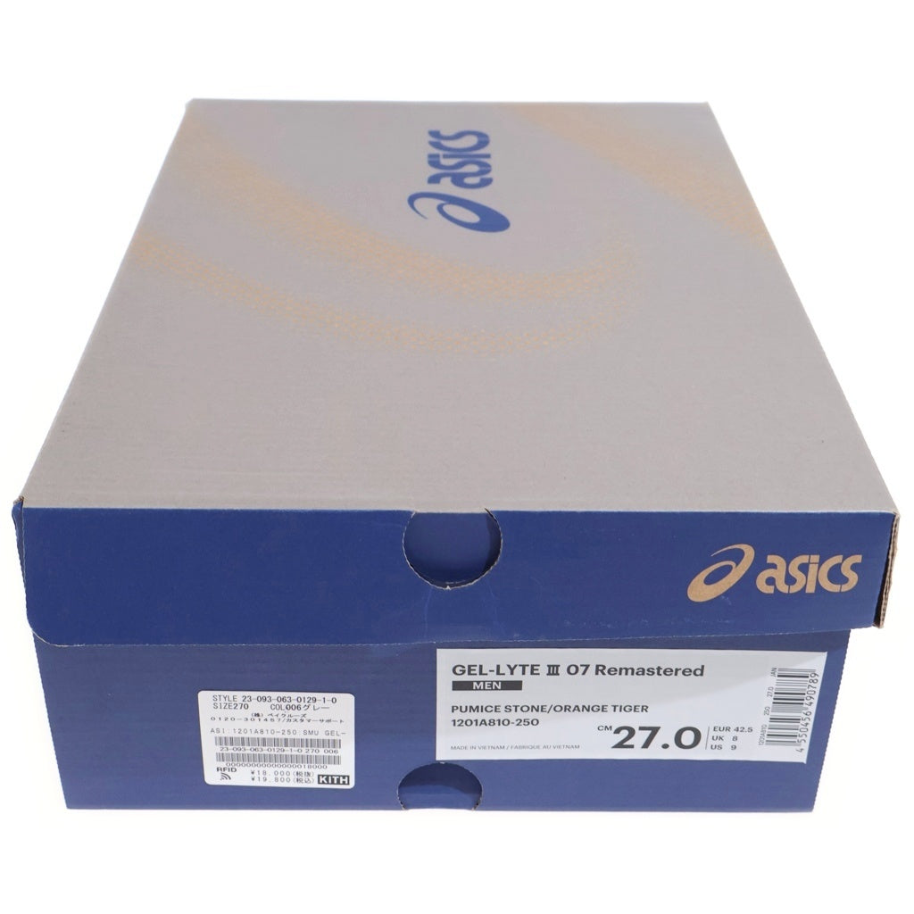 ASICS(アシックス) ×KITH GEL LYTE 3 Remastered Super Orange キス ゲルライト3 リマスター スーパーオレンジ ローカットスニーカー オレンジ US9/27cm 1201A810-250