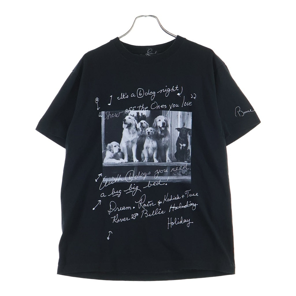 Bruce Weber(ブルースウェーバー) ×BIOTOP PHOTO T-SHIRTS フォトプリント クルーネック 半袖Tシャツ カットソー ブラック GMM-70220-C