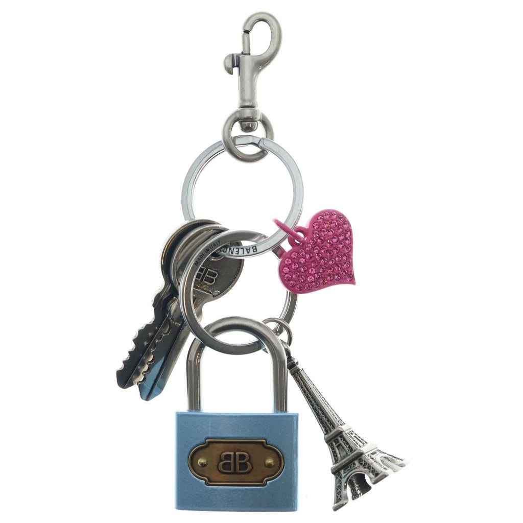 BALENCIAGA(バレンシアガ) 24AW PADLOCK KEYRING パドロック キーリング チャーム シルバー 828999 2ABS4 8486