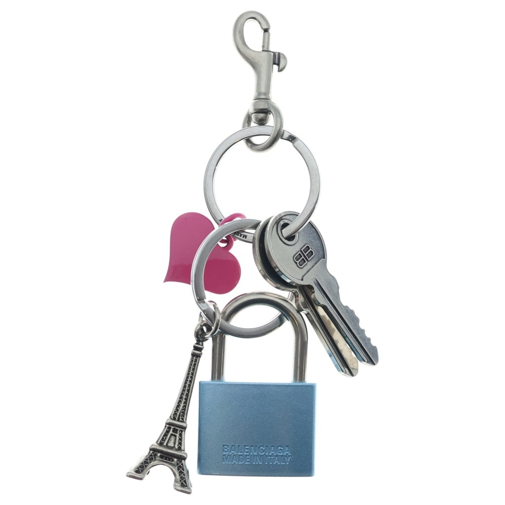 BALENCIAGA(バレンシアガ) 24AW PADLOCK KEYRING パドロック キーリング チャーム シルバー 828999 2ABS4 8486