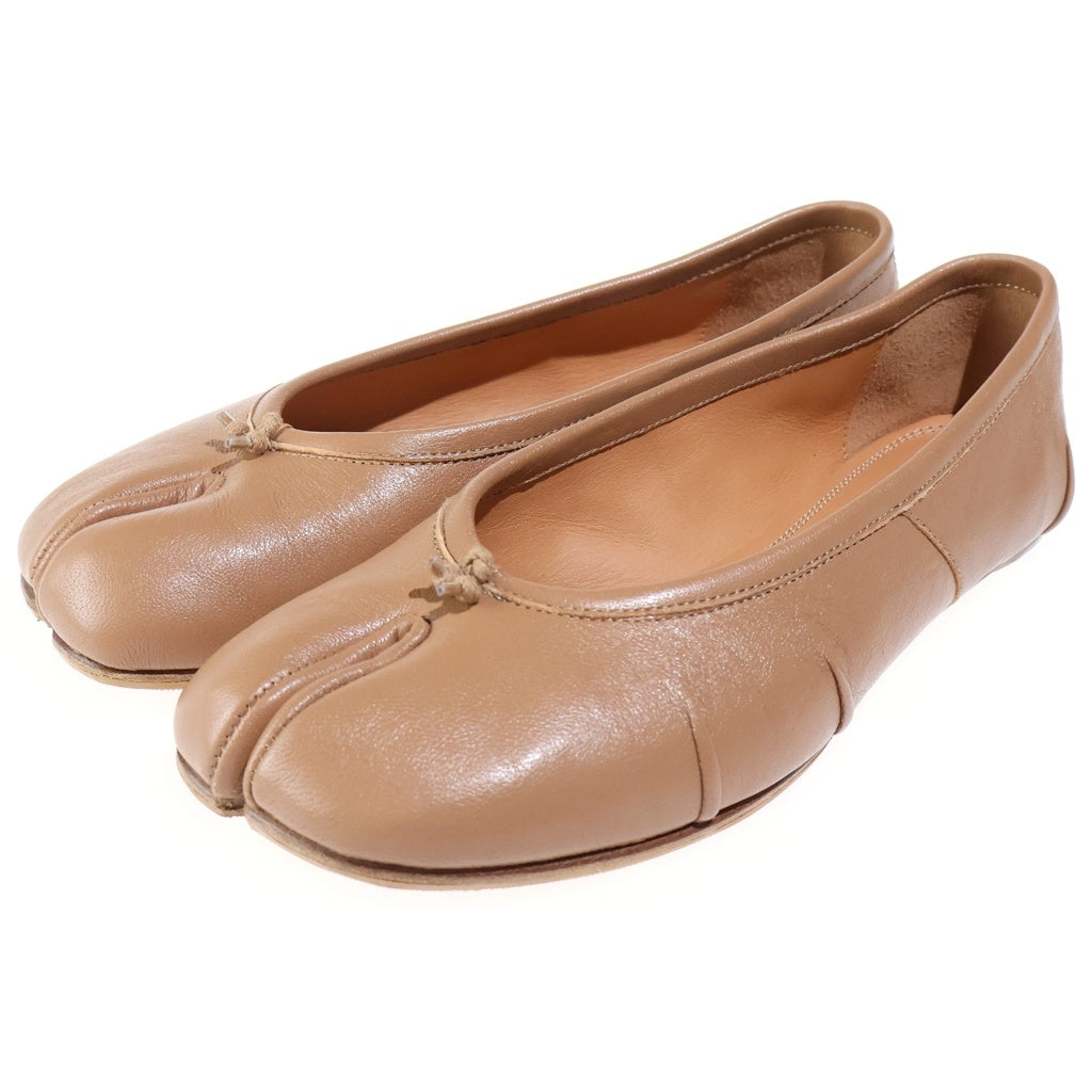 Maison Margiela(メゾンマルジェラ) TABI BALLERINA NEW タビ バレリーナ レザー シューズ レディース ブラウン S58WZ0127